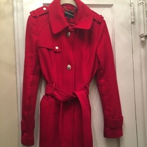 Express Red Peacoat